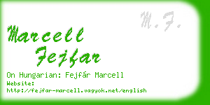 marcell fejfar business card